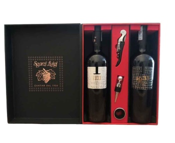 Rượu vang Ý 1933 Rosso - Hộp 2 chai + phụ kiện + túi xách