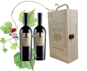Rượu vang Ý 1933 Rosso - Hộp gỗ đôi 2 chai