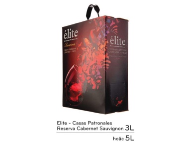 Rượu vang bịch Chile Elite – Casas Patronales Reserva Cabernet Sauvignon 3L (13,5%)