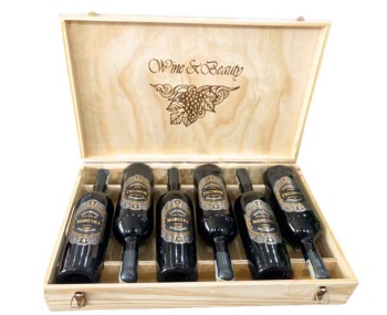 Set Quà Tặng Cao Cấp Hộp Gỗ 6 Chai Vang Ý MARCOLI