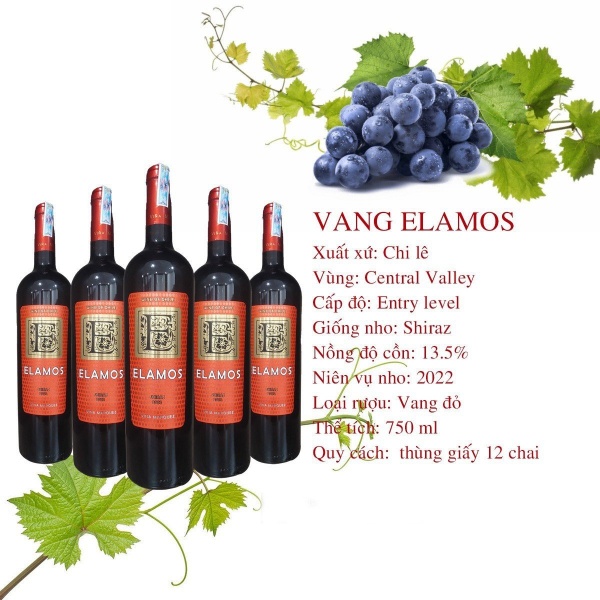 Rượu vang Elamos Shiraz