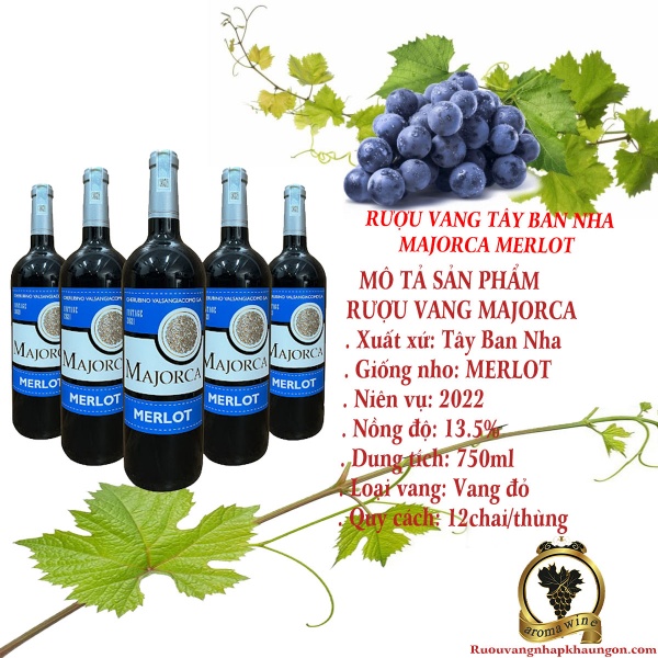 RƯỢU VANG TÂY BAN NHA MAJORCA MERLOT