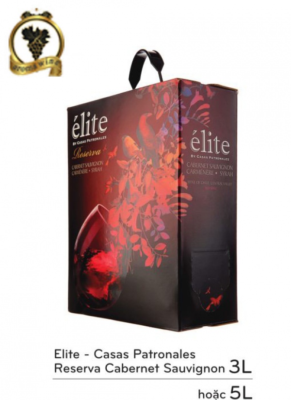 Rượu vang Elite – Casas Patronales Reserva Cabernet Sauvignon 3L (13,5%)