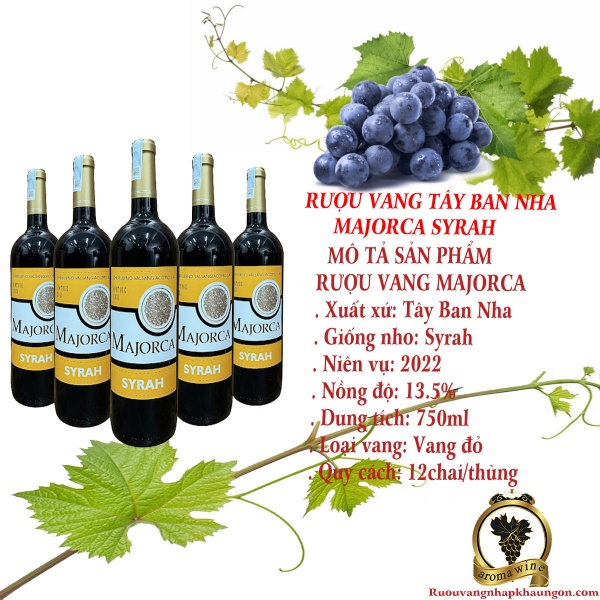 RƯỢU VANG TÂY BAN NHA MAJORCA SYRAH