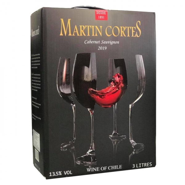 Rượu vang bịch Chile Martin Cortes