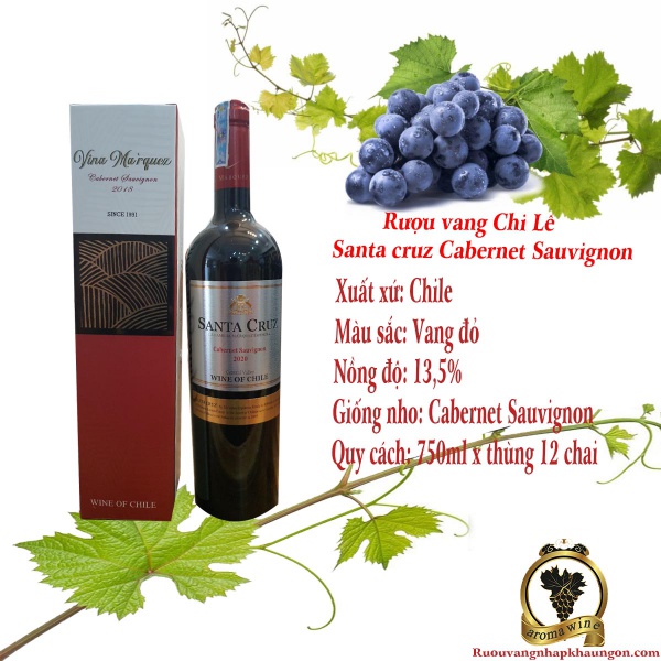 Rượu vang Chi Lê Santa cruz Cabernet Sauvignon