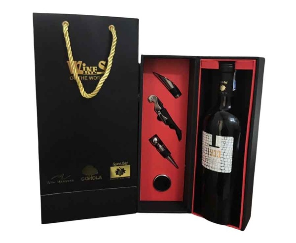 Rượu vang Ý 1933 Rosso - Hộp 1 chai + phụ kiện + túi xách