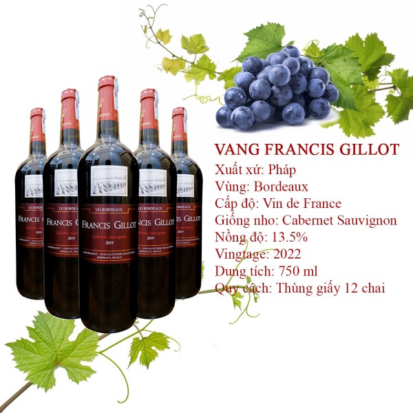 Rượu vang FRACIS GILLOT CABERNET SAUVIGNON