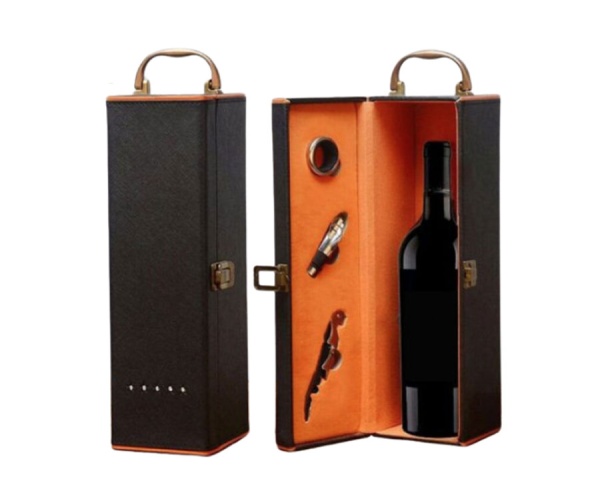 Hộp đựng Rượu Vang bằng Da đơn ( 1 chai)