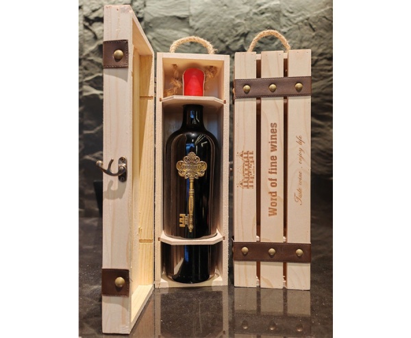 Set quà tặng hộp gỗ 1 chai vang Ý Segreto