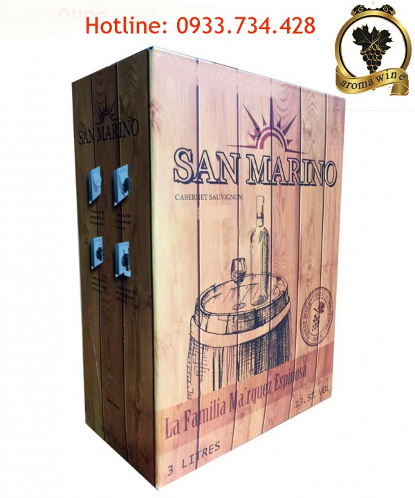 Rượu Vang bịch Chile San Marino 3 lít