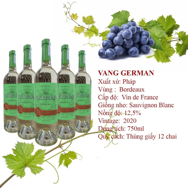 Rượu Vang Pháp GERMAN SAUVIGNON BLANC