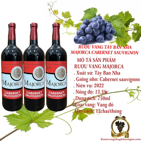 RƯỢU VANG TÂY BAN NHA MAJORCA CABERNET SAUVIGNON